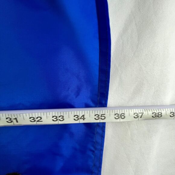 Vintage custom LG outdoor flag hand stitch blue child sledding theme 35" x 53" - Picture 11 of 15